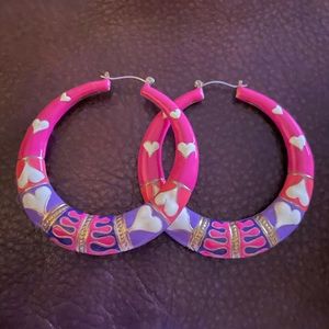 Handpainted Bamboo Earrings ✨✨